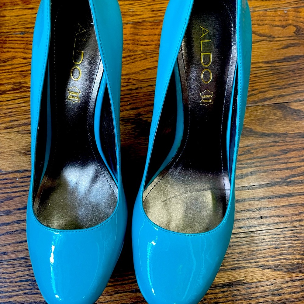 Turquoise Platform Stilettos